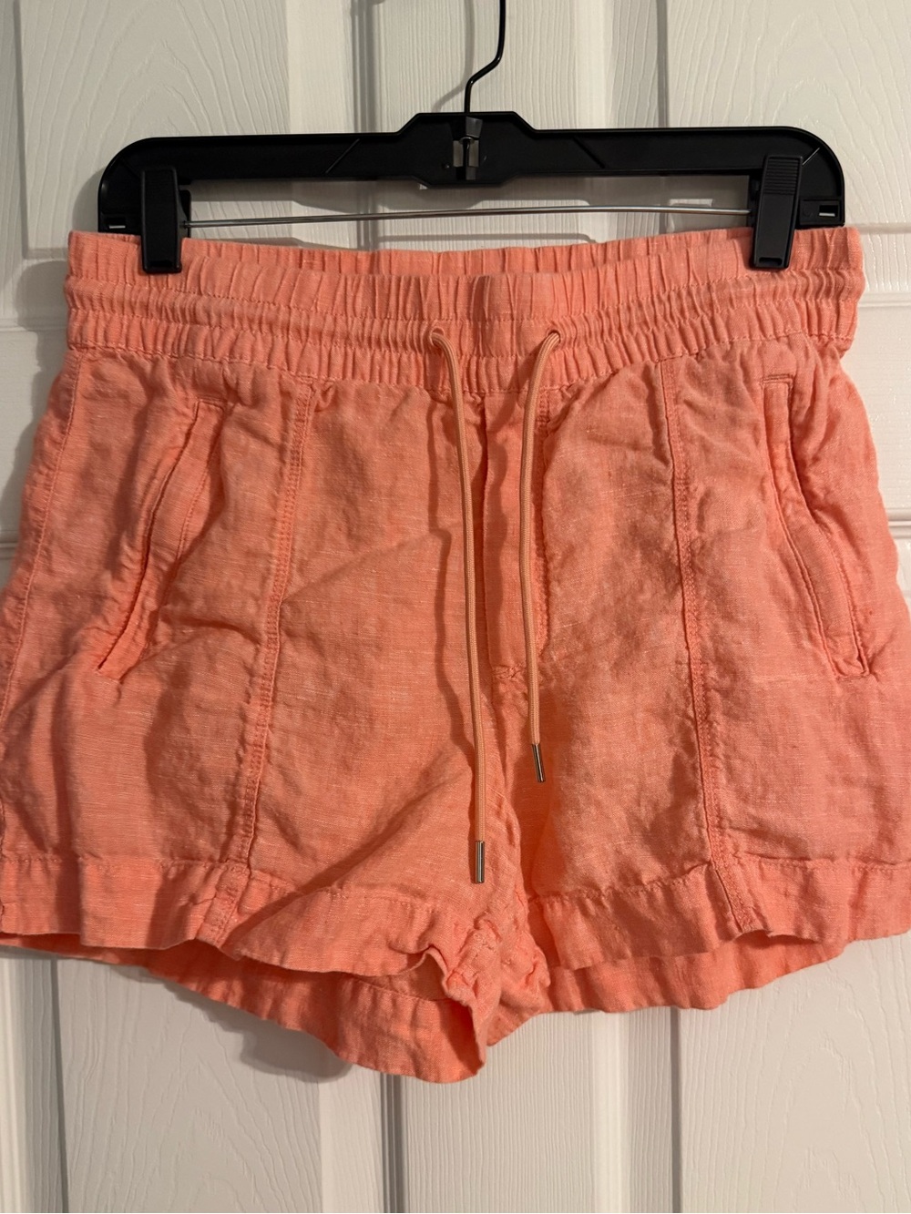 Athleta Women’s Peach Linen Blend Drawstring Pull-On Shorts Size 6
